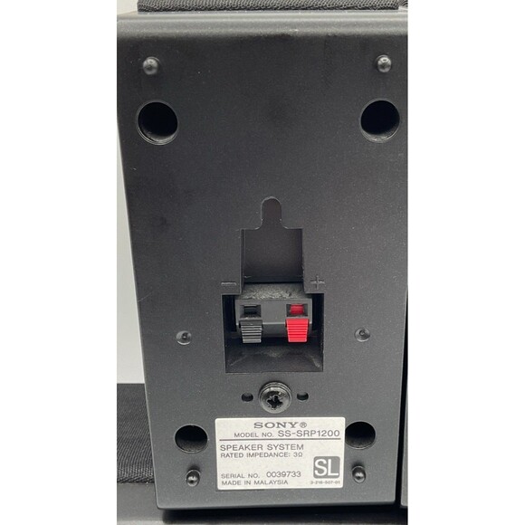 SONY SS-SRP1200 x2 and SS-CNP1200 Center Channel Speaker ~ 3 Speaker Set. Tested - Picture 5 of 12